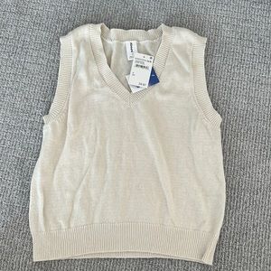 Nordstrom Cream Sweater Vest NWT